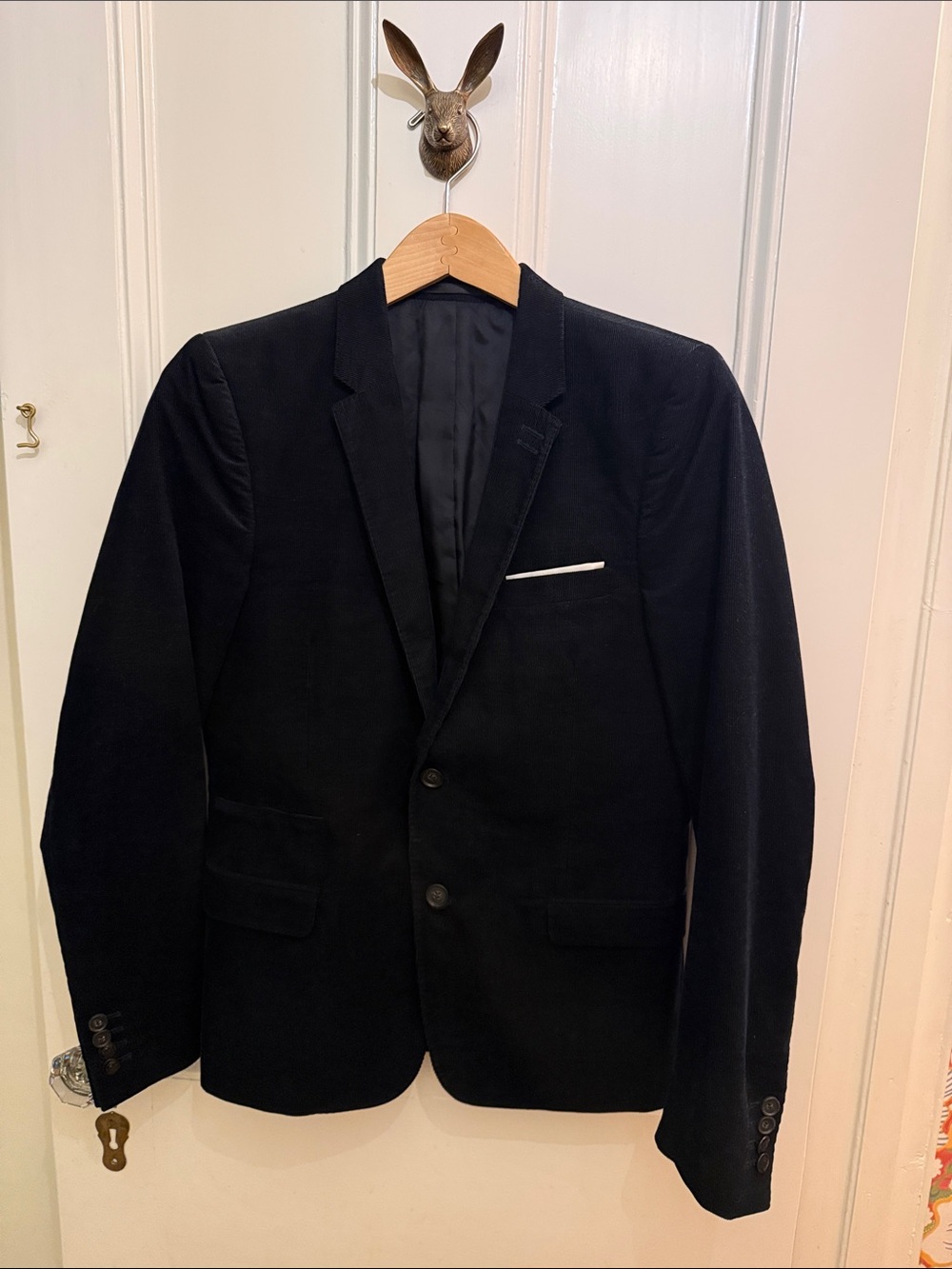 The Kooples Black Wool Two-Button Blazer